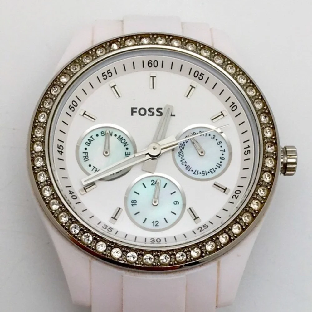 Fossil Stella ES1967 White Diamond Resin Watch
